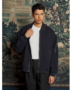 Sister Jane Milo Studded Bomber Jacket - Gray