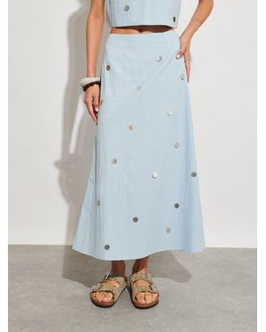 Sister Jane Ghospell Solana Midi Skirt - Blue