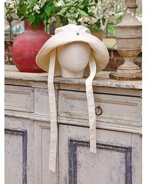 Sister Jane Drill Sun Hat - White