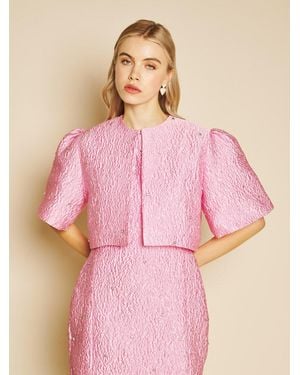 Sister Jane Céleste Gem Jacquard Jacket - Pink