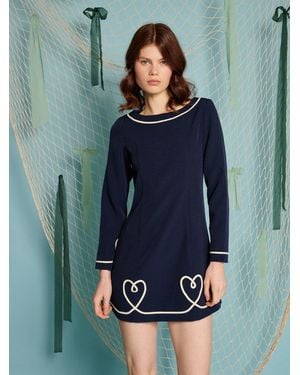 Sister Jane Harbour Hearts Mini Dress - Blue