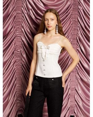 Sister Jane Dream Showgirls Tweed Top - Red