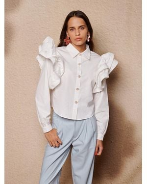 Sister Jane Afterglow Ruffle Blouse - White