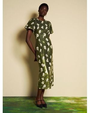 Sister Jane Dream Èclat Floral Sequin Midi Dress - Green