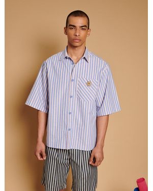 Sister Jane Verano Boxy Striped Shirt - Blue