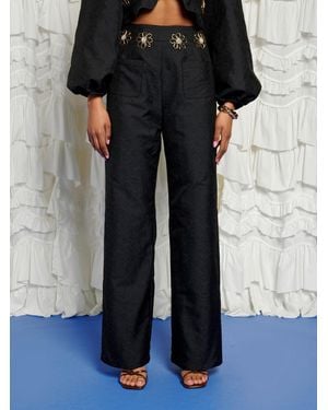 Sister Jane Dream Sol De Noche Beaded Trousers - Black