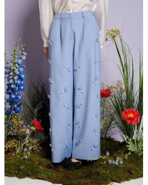 Sister Jane Dream Cornflower Embellished Trousers - Blue