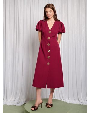 Sister Jane Sandy Swirl Midi Dress - Red