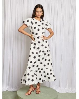 Sister Jane Spot Palette Midi Dress - White