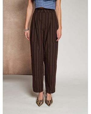 Sister Jane Ghospell Ximena Striped Trousers - Brown