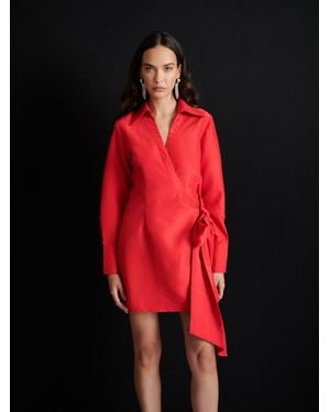 Sister Jane Ghospell Otillie Taffeta Mini Dress - Red