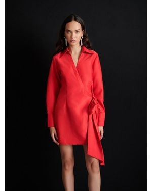 Sister Jane Ghospell Otillie Taffeta Mini Dress - Red
