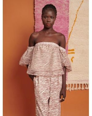 Sister Jane Ghospell Zoya Zebra Bandeau Top - Brown