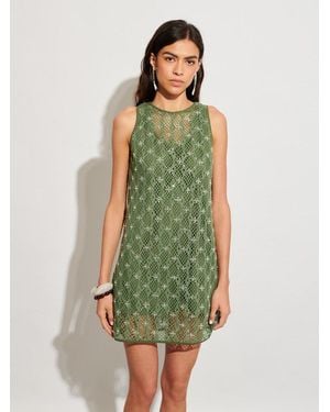 Sister Jane Ghospell Zuma Embellished Mini Dress - Green