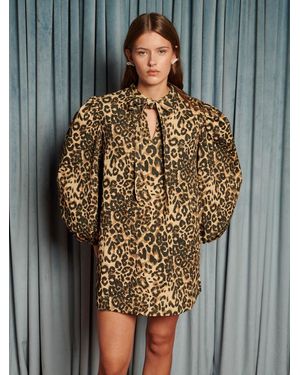 Sister Jane Mirage Leopard Mini Dress - Grey