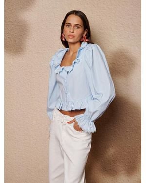 Sister Jane Veil Ruffle Top - Blue
