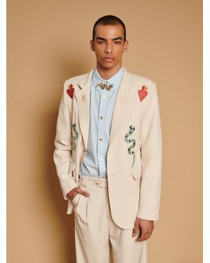 Sister Jane Diego Embroidered Blazer - Natural