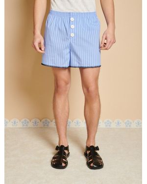 Sister Jane Isak Stripe Shorts - Blue