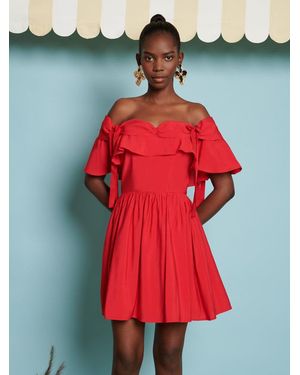 Sister Jane Dream Watermelon Bow Mini Dress - Red