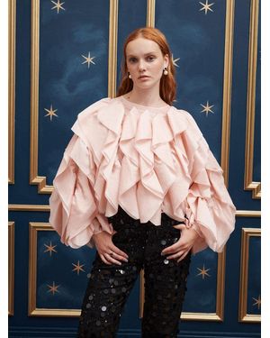 Sister Jane Romanced Ruffle Top - Blue