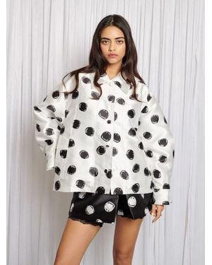 Sister Jane Illume Spot Oversize Jacket - White