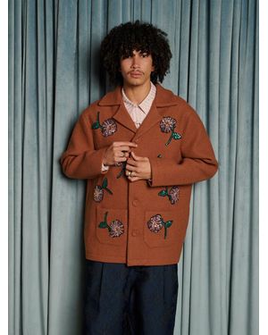 Sister Jane Odette Flower Embellished Jacket - Grey