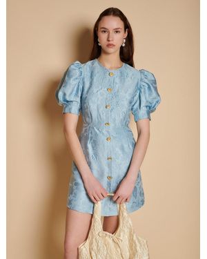 Sister Jane Angie Jacquard Mini Dress - Blue