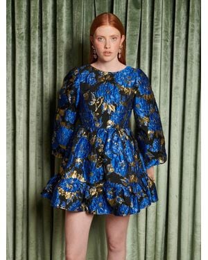 Sister Jane Dream Lucia Jacquard Mini Dress - Green