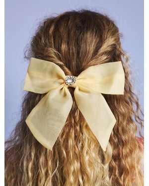 Sister Jane Goldie Bow Hair Clip - Brown