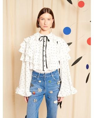 Sister Jane Dream Perle Ruffle Blouse - Blue