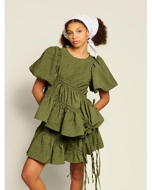 Sister Jane Ghospell Maz Ruched Top - Green