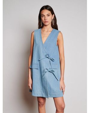 Sister Jane Ghospell Beckett Denim Mini Dress - Blue