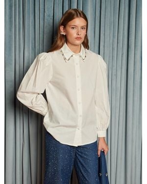 Sister Jane Lantern Gem Blouse - Grey