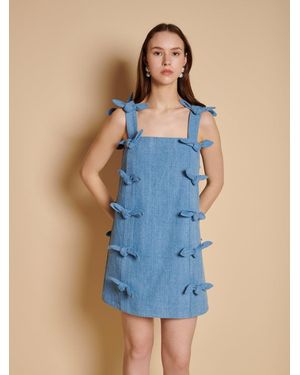 Sister Jane Larsson Bow Mini Dress - Blue