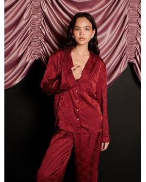 Sister Jane Dita Bow Pajama Top - Red