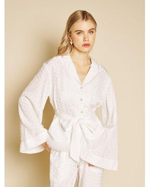 Sister Jane Perle Spot Belted Blouse - Natural