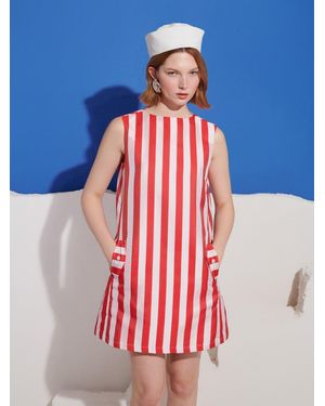Sister Jane Tinos Stripe Mini Dress - Blue