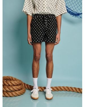 Sister Jane Rocco Spot Drawstring Shorts - Blue