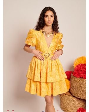 Sister Jane Sol Jacquard Mini Dress - Orange