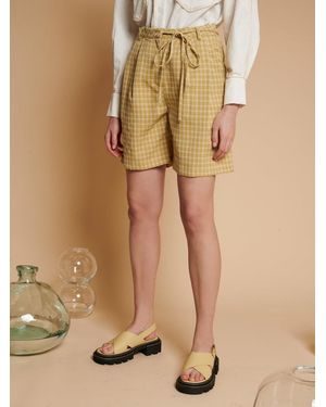 Sister Jane Ghospell Shona Check Bermuda Shorts - Natural