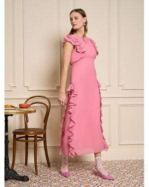 Sister Jane Sucre Ruffles Midi Dress - Pink