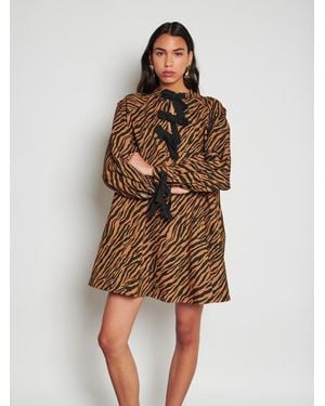 Sister Jane Ghospell Suzu Zebra Mini Dress - Brown