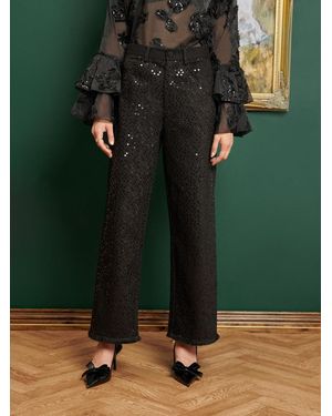 Sister Jane Dream Renoir Embellished Trousers - Green