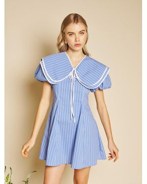Sister Jane Tulip Stripe Mini Dress - Blue