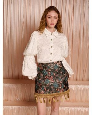 Sister Jane Dream Starlet Textured Blouse - Brown