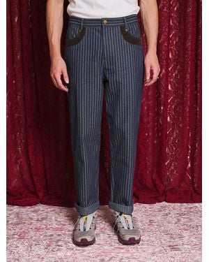 Sister Jane Libra Stripe Denim Jeans - Red