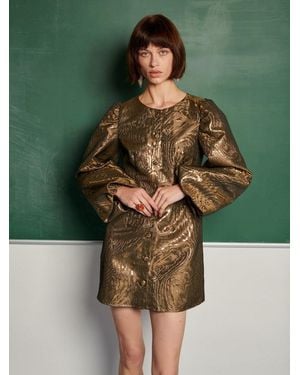 Sister Jane Jouri Metallic Mini Dress - Green