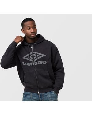 Umbro Sports Culture Washed Zip Hoodie - Black