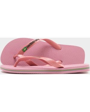 Havaianas Brasil Logo Flip Flops - Pink