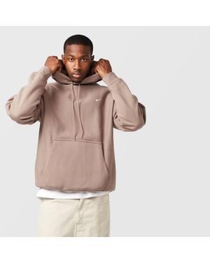 Nike Solo Swoosh Fleece Hoodie - Brown